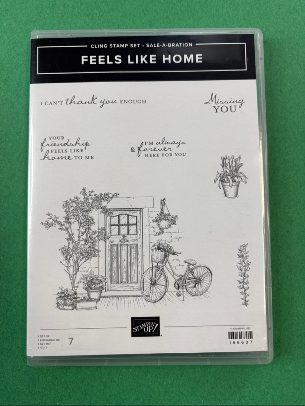 Stampin' Up! Feels Like Home Cling Stamp Set - Green